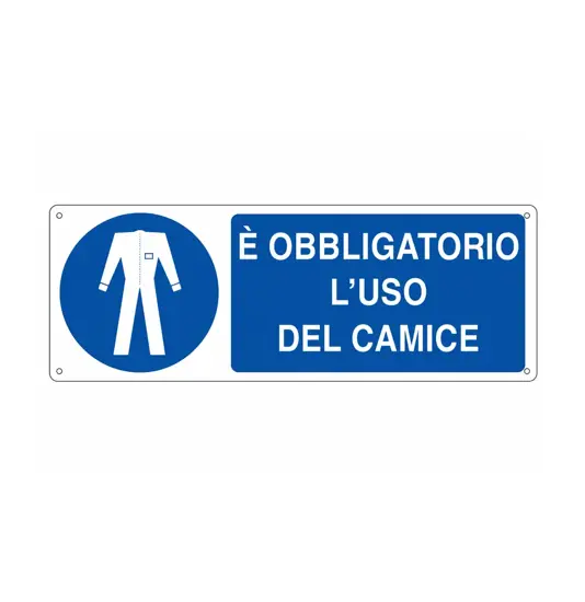 Cartello  è obbligatorio l'uso del camice