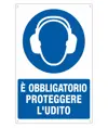 Cartello  è obbligatorio proteggere l'udito