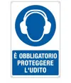 Cartello  è obbligatorio proteggere l'udito