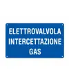 Cartello 'elettrovalvola intercettazione gas'
