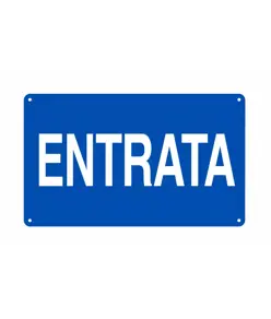 Etichetta adesiva scritta 'entrata'