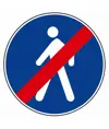 Cartello fine percorso pedonale