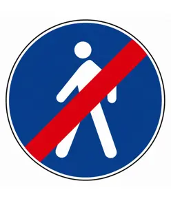 Cartello fine percorso pedonale