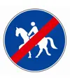 Cartello fine percorso riservato ai cavalli e quadrupedi