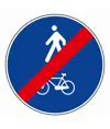 Cartello fine pista ciclabile e pedonale