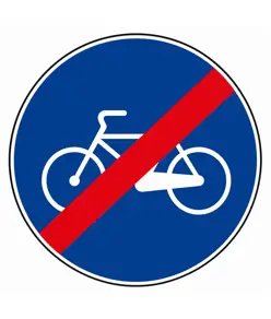 Cartello fine pista ciclabile