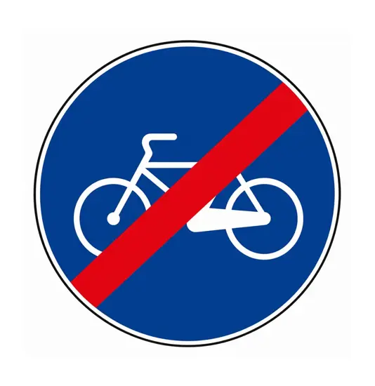 Cartello fine pista ciclabile