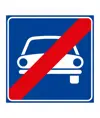 Cartello fine strada riservata ai veicoli a motore