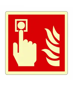 Cartello fotoluminescente 'allarme antincendio'