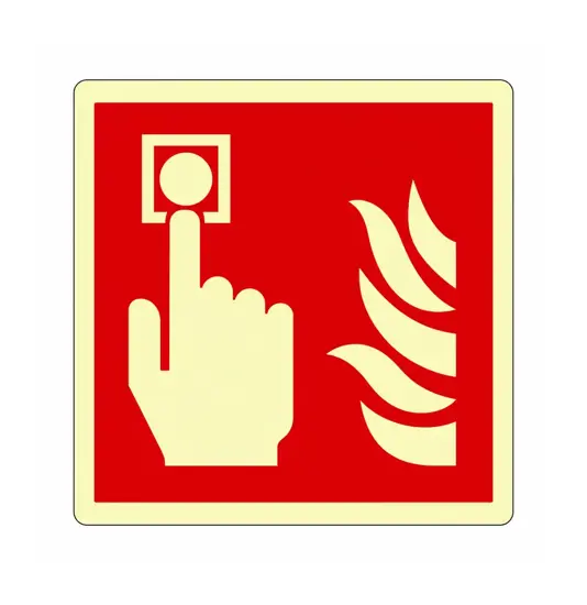 Cartello fotoluminescente 'allarme antincendio'