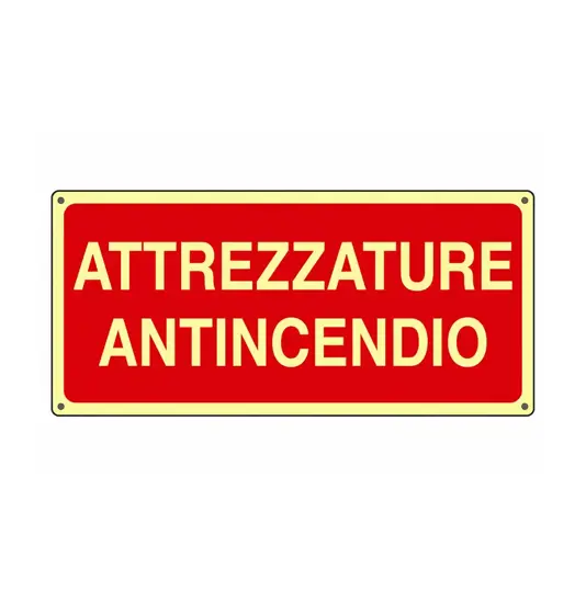 Cartello fotoluminescente 'attrezzature antincendio'