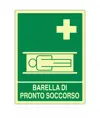 Cartello fotoluminescente 'barella pronto soccorso'