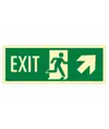 Cartello fotoluminescente  con freccia in alto a dx