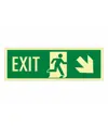 Cartello fotoluminescente  con freccia in basso a dx