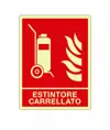 Cartello fotoluminescente 'Estintore carrellato'