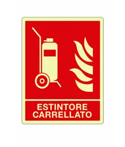 Cartello fotoluminescente 'Estintore carrellato'