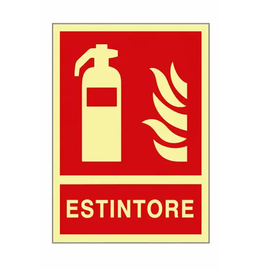 Cartello fotoluminescente 'Estintore'