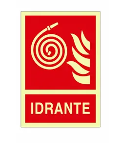 Cartello fotoluminescente 'Idrante'