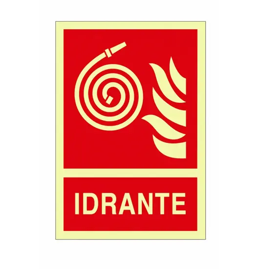 Cartello fotoluminescente 'Idrante'
