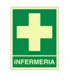 Cartello fotoluminescente 'infermeria'