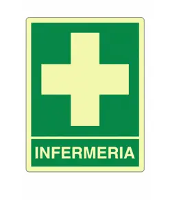 Cartello fotoluminescente 'infermeria'