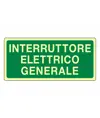 Cartello fotoluminescente 'interruttore elettrico generale'