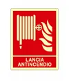 Cartello fotoluminescente 'Lancia antincendio'