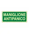 Cartello fotoluminescente 'maniglione antipanico'