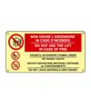 Cartello fotoluminescente 'non usare l'ascensore in caso di incendio do not use...'
