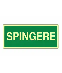 Cartello fotoluminescente 'spingere'