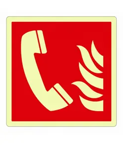 Cartello fotoluminescente 'telefono d'emergenza'
