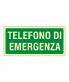 Cartello fotoluminescente 'telefono di emergenza'