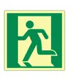 Cartello fotoluminescente uscita di emergenza a sinistra