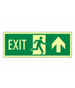 Cartello fotoluminescente 'uscita di emergenza avanti EXIT'
