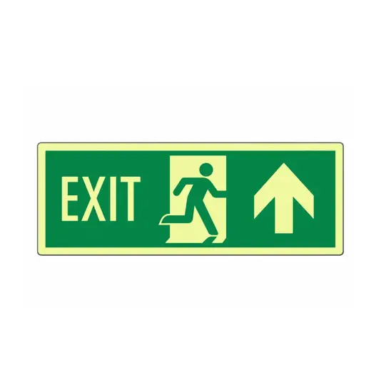 Cartello fotoluminescente 'uscita di emergenza avanti EXIT'