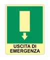 Cartello FOTOLUMINESCENTE uscita di emergenza in pvc