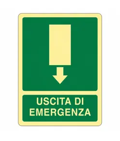 Cartello fotoluminescente 'uscita di emergenza'