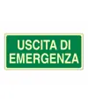 Cartello fotoluminescente 'uscita di emergenza'
