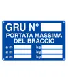 Cartello 'gru n°___ portata massima del