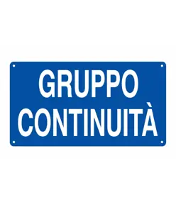 Cartello 'gruppo continuità'