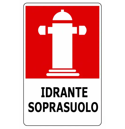 Cartello  'Idrante soprasuolo'