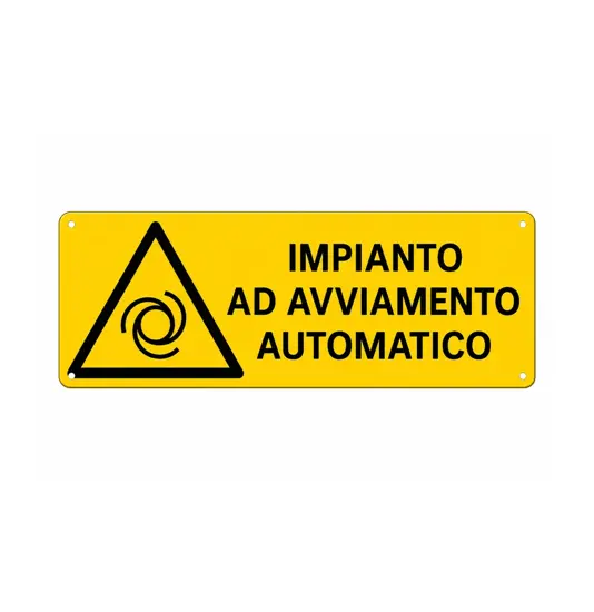 Cartello 'impianto ad avviamento automatico'