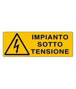 etichette adesive  impianto sotto tensione