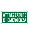 Cartello in alluminio 'attrezzatura di emergenza'