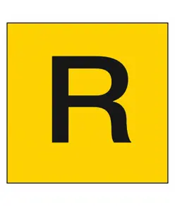 etichette in pellicola autoadesiva "R"