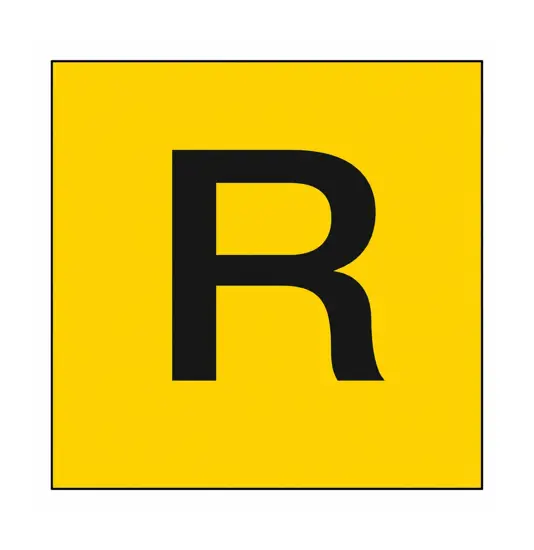 Etichette in pellicola autoadesiva "R"