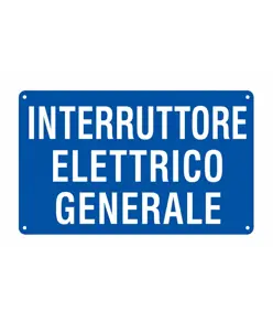 Etichetta adesiva 'interruttore elettrico generale'