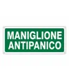 Cartello in alluminio 'maniglione antipanico'