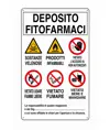 Cartello in alluminio multisimbolo 'deposito fitofarmaci'