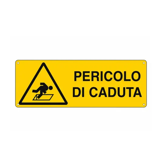 Cartello in alluminio pericolo di caduta